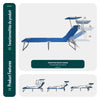 2er Set Sonnenliege mit Dach, 190 x 58 x 27 cm  Blau - vuunot.com