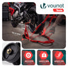 Motorrad Ständer Hinten Montageständer mit Laufrollen bis 390 kg Rot - vuunot.com