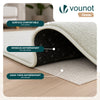 Weicher Kurzflor Teppich Wohnzimmer mit Antirutschmatte 140x200 cm Creme - vuunot.com