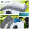 Katzenhaus & Hundehütte Indoor Outdoor, Haustierhaus Winterfest und Wetterfest 60 x 51 x 41 cm, Weiß - vuunot.com