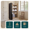 Paravent Raumteiler 6 Teilig Freistehend Stoff Trennwand 340 x 30 x 164 cm Anthrazit - vuunot.com