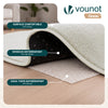 Weicher Kurzflor Teppich Wohnzimmer mit Antirutschmatte ф160 cm Creme - vuunot.com