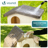 Katzenhaus & Hundehütte Indoor Outdoor, Haustierhaus Winterfest und Wetterfest 75 x 63 x 51 cm, Beige - vuunot.com