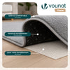 Weicher Kurzflor Teppich Wohnzimmer mit Antirutschmatte 60x180 cm Grau - vuunot.com