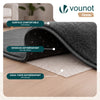 Weicher Kurzflor Teppich Wohnzimmer mit Antirutschmatte ф160 cm Anthrazit - vuunot.com