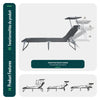 2er Set Sonnenliege mit Dach, 190 x 58 x 27 cm  Grau - vuunot.com