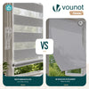 Doppelrollo klemmfix ohne Bohren, Duo Rollo Klemmrollo für Fenster und Tür, 45x150 cm, Grau - vuunot.com