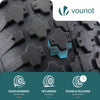 4XSchubkarrenrad Luftreifen 4.80/4.00-8, Innenloch Ø20mm mit Achse, 400x85mm - vuunot.com