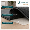 Weicher Kurzflor Teppich Wohnzimmer mit Antirutschmatte 200x300 cm Anthrazit - vuunot.com
