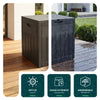 126L Gartenbox Aufbewahrungsbox Garten 56 x 43 x 53 cm, Holzoptik Schwarz - vuunot.com