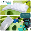 Katzenhaus & Hundehütte Indoor Outdoor, Haustierhaus Winterfest und Wetterfest 60 x 51 x 41 cm, Grün - vuunot.com