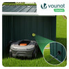 Mähroboter Garage Metall mit Pultdach 78x92x62 cm Grün - vuunot.com