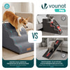 Hundetreppe Haustiertreppe aus hochdichtem Schwamm, rutschfest, 72x40x50cm Grau - vuunot.com