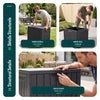 126L Gartenbox Aufbewahrungsbox mit integriertem 56 x 44 x 53 cm, Anthrazit - vuunot.com