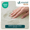 Weicher Kurzflor Teppich Wohnzimmer mit Antirutschmatte 140x200 cm Creme - vuunot.com