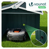Mähroboter Garage Metall mit Satteldach 87x100x63,5 cm Grün - vuunot.com