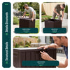 126L Gartenbox Aufbewahrungsbox mit integriertem 56 x 44 x 53 cm, Braun - vuunot.com