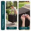 126L Gartenbox Aufbewahrungsbox Garten 56 x 43 x 53 cm, Rattan-Optik Braun - vuunot.com