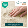 Weicher Kurzflor Teppich Wohnzimmer mit Antirutschmatte 140x200 cm Beige - vuunot.com