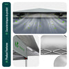 Pavillon 3,6x3,6m, Pop Up Partyzelt mit Mesh Sides & Doppeldach Faltpavillon Grau - vuunot.com