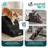 Hundetreppe Haustiertreppe aus hochdichtem Schwamm, rutschfest, 72x40x50cm Schwarz - vuunot.com