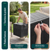126L Gartenbox Aufbewahrungsbox Garten 56 x 43 x 53 cm, Holzoptik Schwarz - vuunot.com