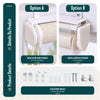 2er Set Doppelrollo Klemmfix ohne Bohren 45 x 150 cm Leinenfarbe - vuunot.com