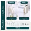 2er Set Doppelrollo klemmfix ohne Bohren, Duo Rollo Klemmrollo für Fenster und Tür, 55x150 cm, Weiß - vuunot.com