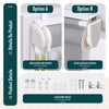 2er Set Doppelrollo klemmfix ohne Bohren, Duo Rollo Klemmrollo für Fenster und Tür, 100x150 cm, Grau - vuunot.com