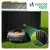 Mähroboter Garage Metall mit Pultdach 78x92x62 cm Schwarz - vuunot.com