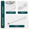 2er Set Doppelrollo klemmfix ohne Bohren, Duo Rollo Klemmrollo für Fenster und Tür, 90x150 cm, Weiß - vuunot.com