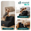 Hundetreppe Haustiertreppe aus hochdichtem Schwamm, rutschfest, 40x40x30cm Schwarz - vuunot.com