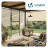 Klemmmarkise Senkrechtmarkise mit Handkurbel 200x310 cm Beige - vuunot.com
