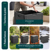 126L Gartenbox Aufbewahrungsbox Garten 56 x 43 x 53 cm, Holzoptik Schwarz - vuunot.com
