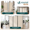 Paravent Raumteiler 3 Teilig Freistehend Stoff Trennwand 262 x 30 x 173 cm Beige - vuunot.com