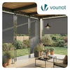 Klemmmarkise Senkrechtmarkise mit Handkurbel 120x310 cm Grau - vuunot.com