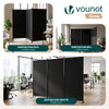 Paravent Raumteiler 3 Teilig Freistehend Stoff Trennwand 262 x 30 x 173 cm Anthrazit - vuunot.com