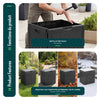 126L Gartenbox Aufbewahrungsbox Garten 56 x 43 x 53 cm, Rattan-Optik Schwarz - vuunot.com