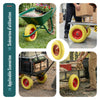Schubkarrenrad Pannensichere 4.80/4.00-8, Innenloch Ø20mm mit Achse, 392x92mm - vuunot.com