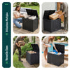 126L Gartenbox Aufbewahrungsbox mit integriertem 56 x 44 x 53 cm, Anthrazit - vuunot.com