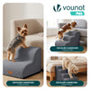Hundetreppe Haustiertreppe aus hochdichtem Schwamm, rutschfest, 40x40x30cm Grau - vuunot.com