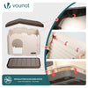 Katzenhaus & Hundehütte Indoor Outdoor, Haustierhaus Winterfest und Wetterfest 60 x 51 x 41 cm, Beige - vuunot.com