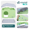Katzenhaus & Hundehütte Indoor Outdoor, Haustierhaus Winterfest und Wetterfest 75 x 63 x 51 cm, Grün - vuunot.com