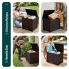 126L Gartenbox Aufbewahrungsbox mit integriertem 56 x 44 x 53 cm, Braun - vuunot.com