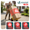 Sackkarre klappbar Transportkarre Transportwagen mit Luftreifen 200 kg, Gelb - vuunot.com