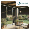Klemmmarkise Senkrechtmarkise mit Handkurbel 100x310 cm Anthrazit - vuunot.com