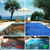Poolabdeckung Rechteckig 160g/m² Doppelter Poolplane mit Aluminiumösen 4X7m - vuunot.com