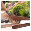 30er Set verzinkt Metall Rasenkante Beeteinfassung 100×13 cm, Braun - vuunot.com
