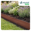 20er Set verzinkt Metall Rasenkante Beeteinfassung 100×18 cm, Braun - vuunot.com