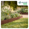 15er Set verzinkt Metall Rasenkante Beeteinfassung 100×13 cm, Braun - vuunot.com